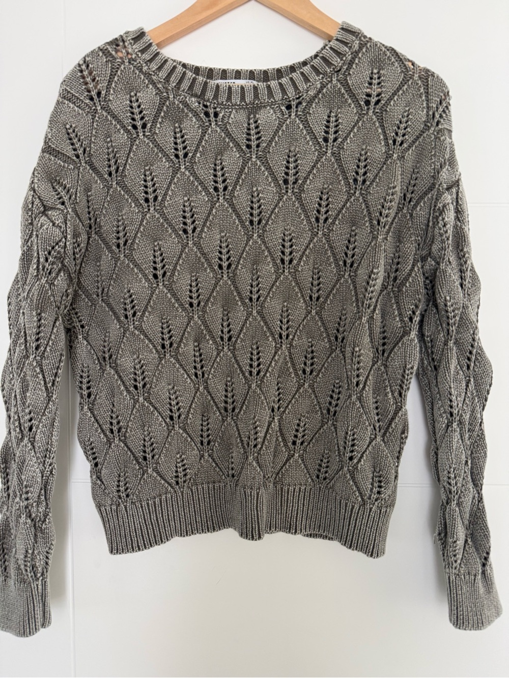Devoted Washed Knit 100% Cotton Sweater, size XL.